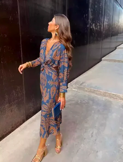 FARA - Bohemian Elegance Midi Dress