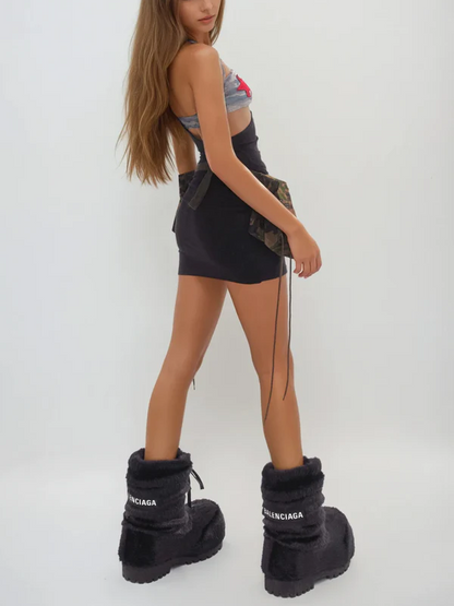 LAURA - Deconstructed Halter Mini Dress