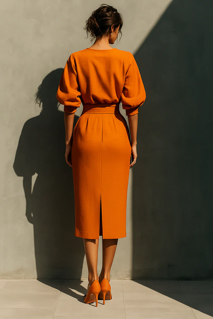 MARTA - Elegant Structured Midi Dress