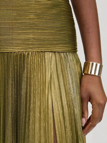 DORA - Golden Goddess Evening Gown