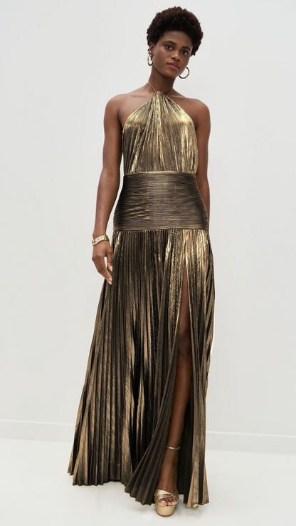 DORA - Golden Goddess Evening Gown