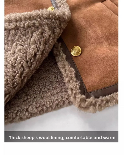 IDA - Cozy Faux Shearling Trim Jacket – Warm Winter Essential