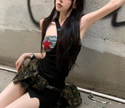 LAURA - Deconstructed Halter Mini Dress