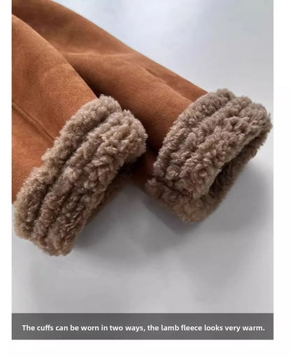 IDA - Cozy Faux Shearling Trim Jacket – Warm Winter Essential