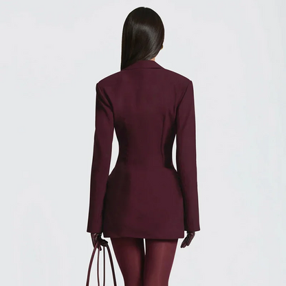 PAOLA - Power-Silhouette Mini Dress