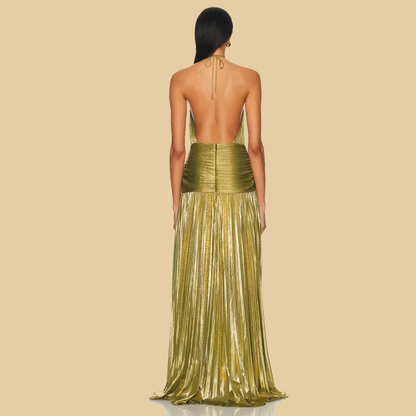 DORA - Golden Goddess Evening Gown