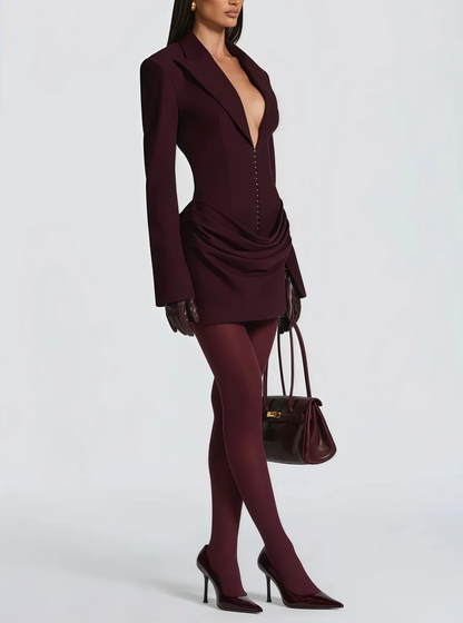 PAOLA - Power-Silhouette Mini Dress